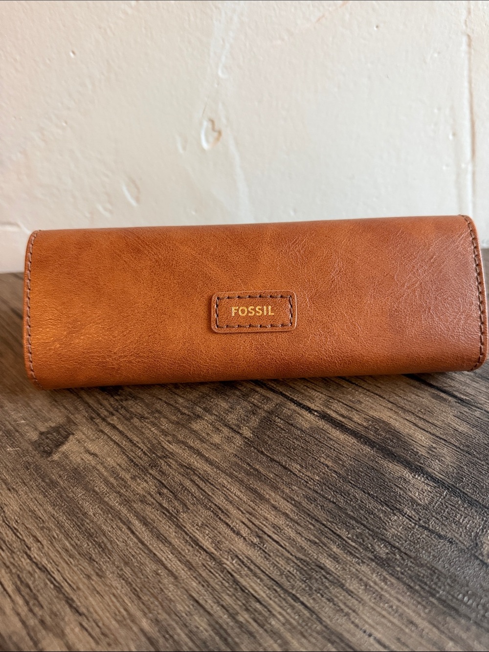 Fossil Tan Leather Sunglass/Eyeglass Case